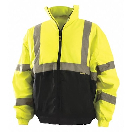 Jacket, Polyester, Class 3 R, Yellow, 4XL MPN:LUX-250-JB-BY4X