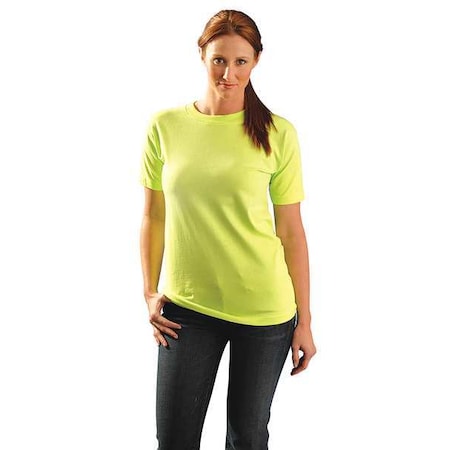 T-Shirt, Unrated, Cotton, Lime, L MPN:LUX-300-04L