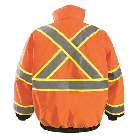 High Visibility X-Back Jacket, Polyester, Class 3 R, Orange, L MPN:LUX-350-B2X-OL
