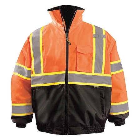 High Visibility X-Back Jacket, Polyester, Class 3 R, Orange, XL MPN:LUX-350-B2X-OXL