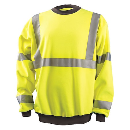 Unisex Pull Oversweatshirt, Polyester, zipper, Yellow, 3XL MPN:LUX-CSWT-Y3X