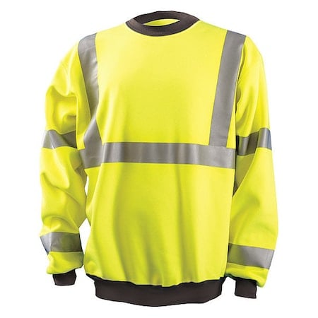 Unisex Pull Oversweatshirt, Polyester, zipper, Yellow, 4XL MPN:LUX-CSWT-Y4X