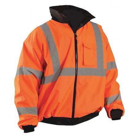 Jacket, Polyester, Class 3 R, Orange, M MPN:LUX-ETJBJ-OM