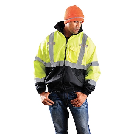 Men's Jacket, 100% Polyester, Yellow, 4XL MPN:LUX-ETJBJR-BY4X
