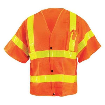 Mesh Vest-Orange W Reflective Yllw Xxl MPN:LUX-HSLDMS3-Y2X