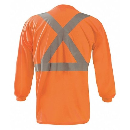 Long Sleeve T-Shirt, 2, R, Polyester, Orange, 3XL MPN:LUX-LST2BX-O3X
