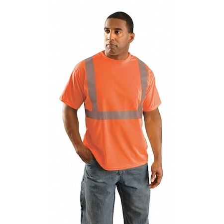 Men's T-Shirt, Polyester, Orange, 4XL MPN:LUX-SSETP2B-O4X