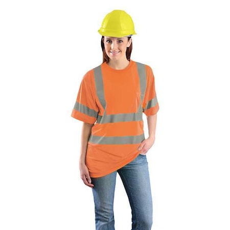 T-Shirt, 3, R, Polyester, Orange, M MPN:LUX-SSETP3B-OM