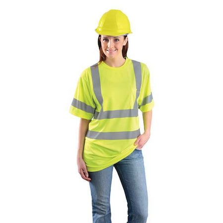 T-Shirt, 3, R, Polyester, Yellow, 4XL MPN:LUX-SSETP3B-Y4X