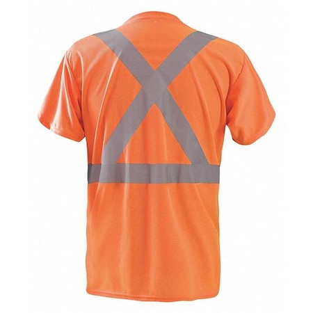 Unisex Short Sleeve T-Shirt, Polyester, Pullover, Orange, M MPN:LUX-SSTP2BX-OM