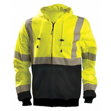 Sweatshirt, 3, R, Polyester, Yellow, 4XL MPN:LUX-SWTHZBK-Y4X