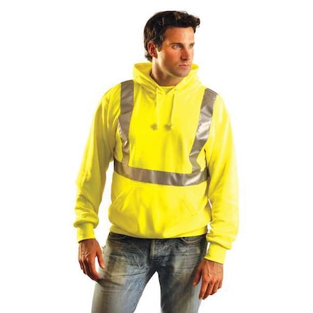 Sweatshirt, 2, R, Cotton/Polyester, Yellow, XL MPN:LUX-SWTLH-YXL