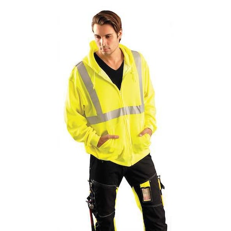 Sweatshirt, 2, R, Cotton/Polyester, Yellow, L MPN:LUX-SWTLHZ-YL