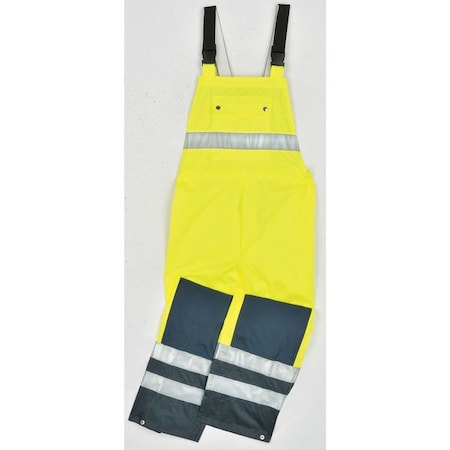 Breathable Bib Pants, Polyester/Polyurethane, 32 1/2 in Inseam, 52 in to 54 in Waist, Yellow, 3XL MPN:LUX-TENBIB-Y3X