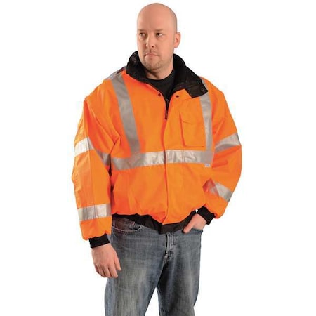 Unisex Jacket, Polyester with PU Coating, Orange, S MPN:LUX-TJBJ-OS