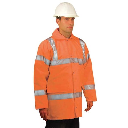 Coat, Polyester, Class 3 R, Orange, S MPN:LUX-TJFS-OS