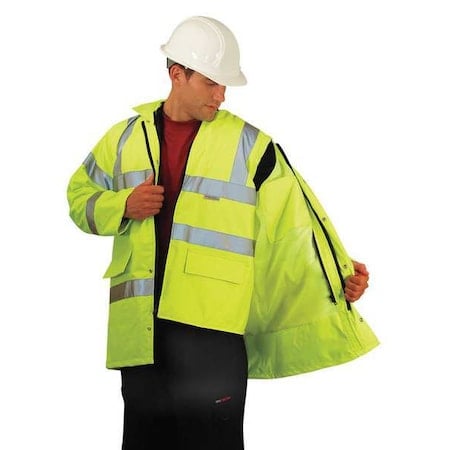Men's Jacket, 100% Polyester, Yellow, 5XL MPN:LUX-TJFS-Y5X