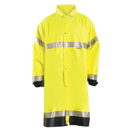 Rain Jacket, Polyester, Class 3 R, Yellow, 2XL MPN:LUX-TJRE-Y2X