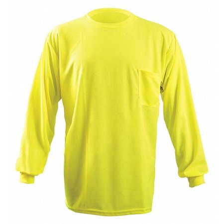 Unisex Long Sleeve T-Shirt, Polyester, Pullover, Yellow, M MPN:LUX-XLSPB-YM