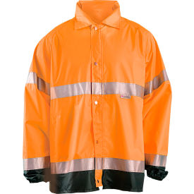 OccuNomix Breathable Foul Weather Coat Class 3 Hi-Vis Orange 3XL LUX-TJR-O3X LUX-TJR-O3X
