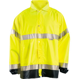 OccuNomix Breathable Foul Weather Coat Class 3 Hi-Vis Yellow 2XL LUX-TJR-Y2X LUX-TJR-Y2X