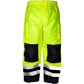 OccuNomix Rip-Stop Black Bottom Breathable Rain Pant Class E S Yellow SP-RSPBK-YS