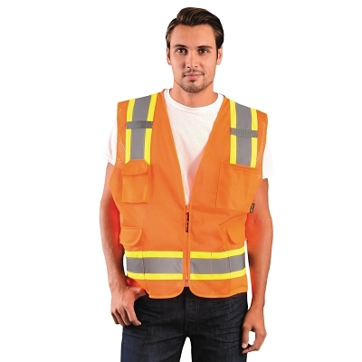 Cl 2 VEST-MESH-2TONE-ZIP-8 Poc-L-O MPN:ECO-ATRNSM-OL