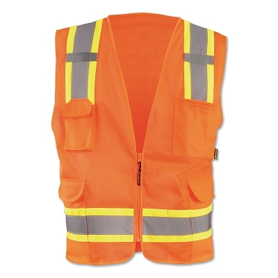 Class 2 Mesh Vest 2 Tone Zip Close Sm Or MPN:ECO-ATRNSM-OS