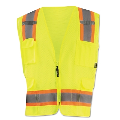 Cl 2 VEST-MESH-2TONE-ZIP-8 Poc-L-Y MPN:ECO-ATRNSM-YL