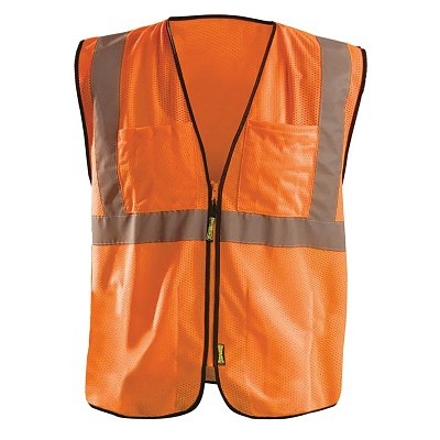 Vest Mesh Silver Tape Zipper CL2 Yel S/M MPN:ECO-GCS-YS/M