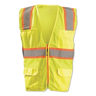 Vest Solid 2TONETAPE Zipper CL2 Yel 2X MPN:LUX-ATRANS-Y2X