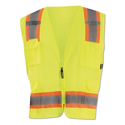 Vest Sol/Mesh 2TONETAPEZIPPER CL2 Yel S MPN:LUX-ATRNSM-YS