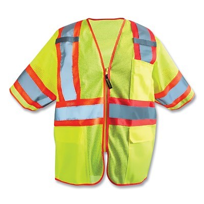 Occulux 2 Tone Mesh Vestw/Zipper X-Large MPN:LUX-HSCLC3Z-YXL