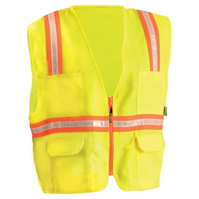 Non-Ansi Vest Solid Tripletrim Zipper Yel Xl MPN:LUX-XTRANS-YXL