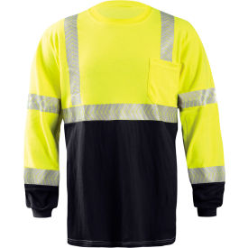 OccuNomix Flame Resistant Long Sleeve Segmented Black Bottom T-Shirt 3XL Yellow FR-TM2243-Y3X