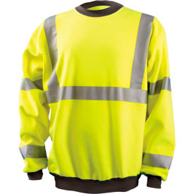 OccuNomix Crew Sweatshirt Hi-Vis Yellow Small LUX-CSWT-YS LUX-CSWT-YS