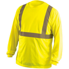 OccuNomix Long Sleeve Wicking T-Shirt Class 2 Hi-Vis Yellow M LUX-LSET2B-YM LUX-LSET2B-YM