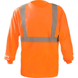OccuNomix Long Sleeve Wicking Birdseye X-Back T-Shirt L Orange LUX-LST2BX-OL