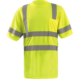 OccuNomix Class 3 Classic Wicking Birdseye T-Shirt with Pocket Yellow 5XL LUX-SSETP3B-Y5X LUX-SSETP3B-Y5X