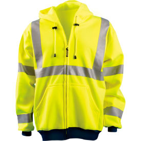 OccuNomix Hi-Vis Premium Wicking Hoodie Class 3 Hi-Vis Yellow M LUX-SWT3HZ-YM LUX-SWT3HZ-YM