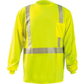 OccuNomix Long SleeveT-Shirt Segmented Tape Hi-Vis Yellow Medium LUX-TLSP2B-YM LUX-TLSP2B-YM
