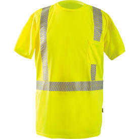 OccuNomix Short SleeveT-Shirt Segmented Tape Hi-Vis Yellow Large LUX-TSSP2B-YL LUX-TSSP2B-YL