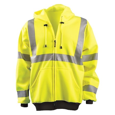 Sweatshirt Hi-Viz Full Zip Hoodie 3X Yellow MPN:LUX-HZSWT-Y3X