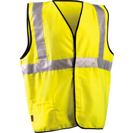 OccuNomix Class 2 Flame Resistant Cotton Rich Single Stripe Solid Vest M Yellow FR-VCR1112-YM