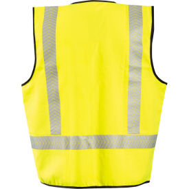OccuNomix Class 2 Premium Flame Resistant Segmented Tape Mesh Vest w/Black Bottom M Yellow FR-VM2142-YM