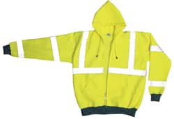 General Purpose & High Visibility Coat: Size Small, Polyester, Zipper Closure MPN:LUX-SWT3HZ-YS