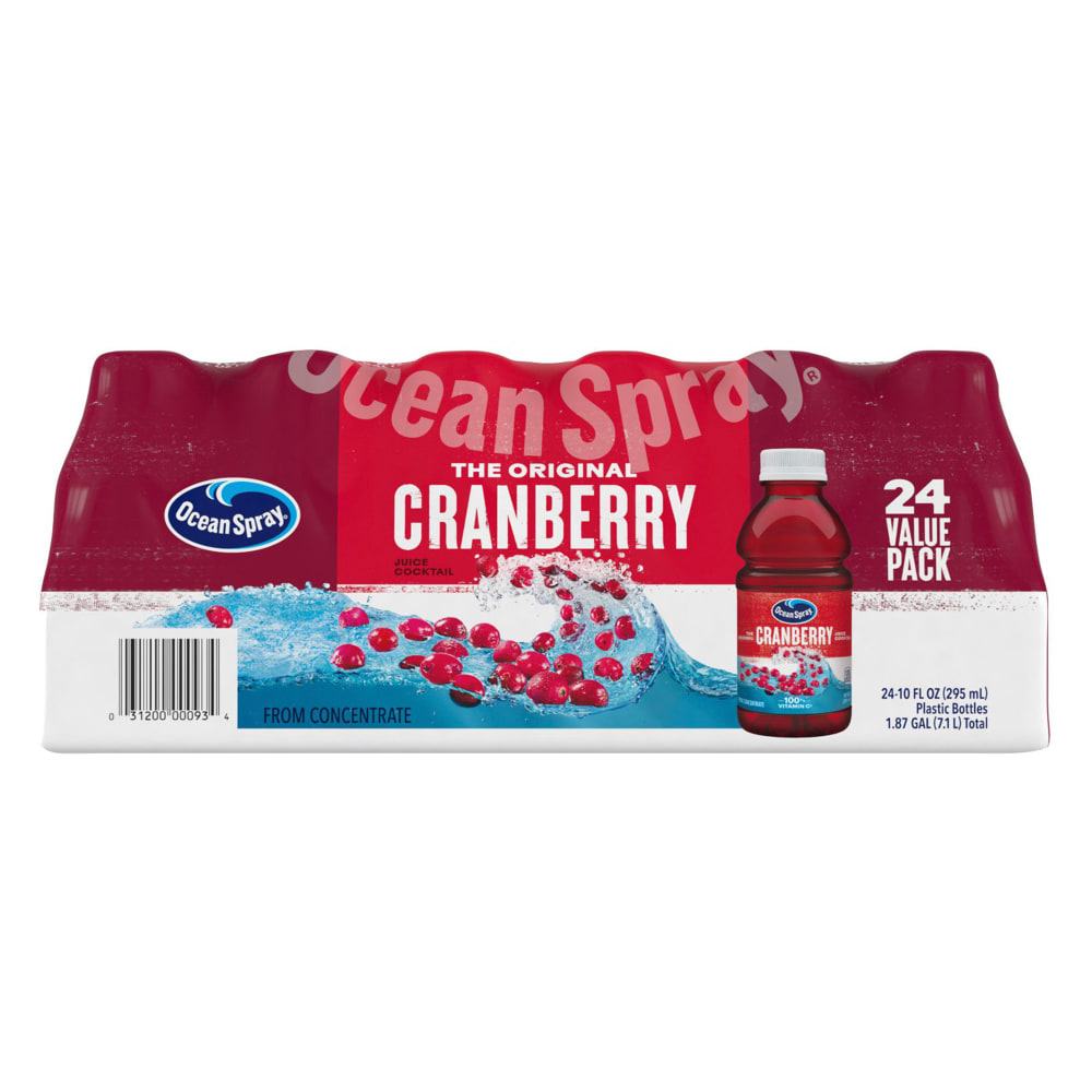 Ocean Spray Cranberry Juice Cocktail, 10 Oz, Case Of 24 Cans MPN:031200000934
