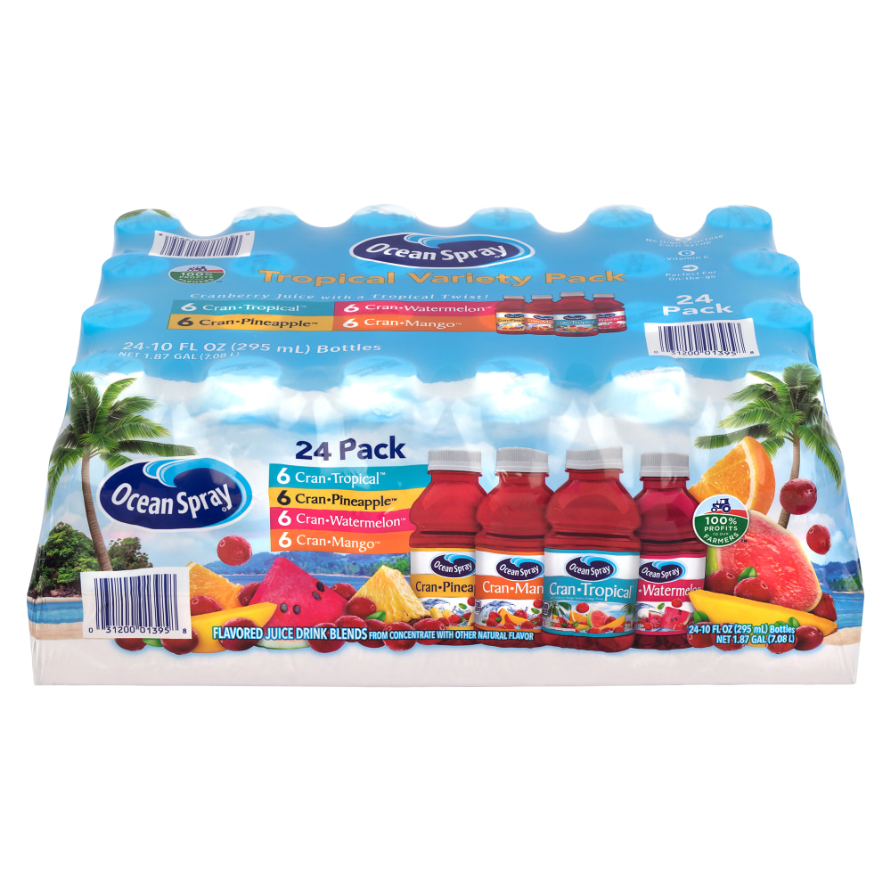 Ocean Spray Tropical Juice Variety Pack, 10 Oz, Pack Of 24 Juices MPN:031200013958