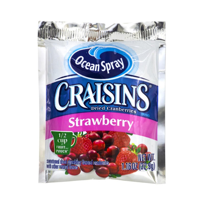 OCEAN SPRAY Craisins Strawberry Flavored Dried Cranberries, 1.16 oz, 200 Count MPN:23446