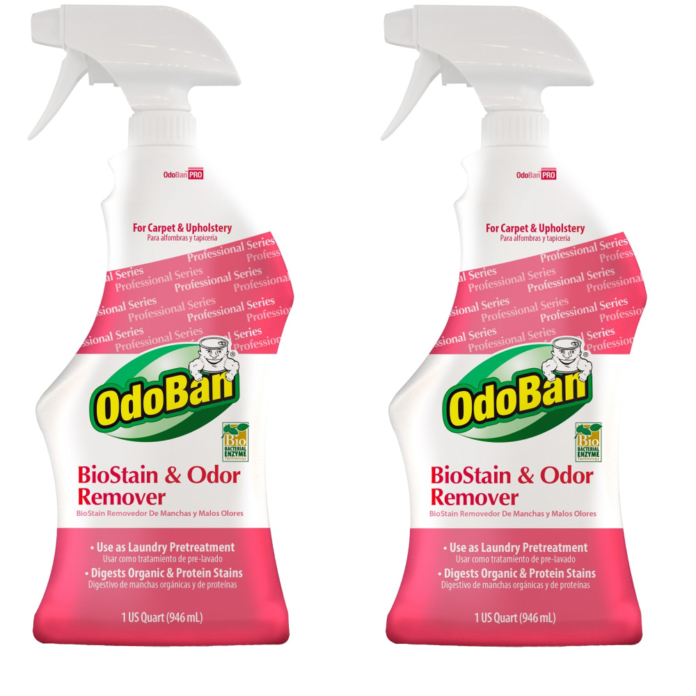 OdoBan Professional Ready-to-Use BioStain and Odor Remover, 32 Oz, Set Of 2 Bottles MPN:960062Q2-OD